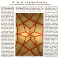 Zeitungsartikel der FAZ zur Sanierung der Heilig-Geist-Kapelle in Berlin-Mitte